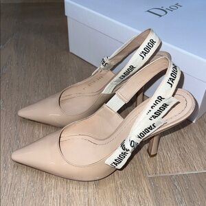 Dior J'Adior Slingback Pump Nude Patent Calfskin